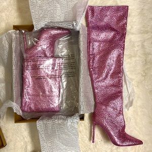 Vivianna pink steve madden over knee boots